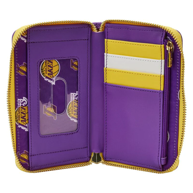 LAKERS LOUNGEFLY PATCH ICONS ZIP UP WALLET - Image 4